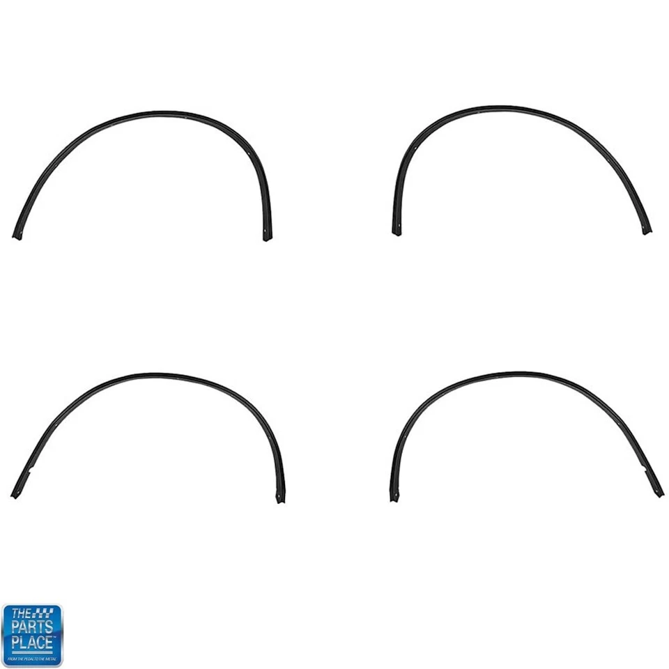 1982-87 Buick Grand National Black Wheel Well Opening Molding Moulding Set - Image 1 of 1
