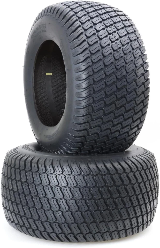 WOLF PACK Set Two 18x8.50-8 18x8.5x8 Lawn Mower Tires Turf Saver Lawn & Garden Tires 4 ply