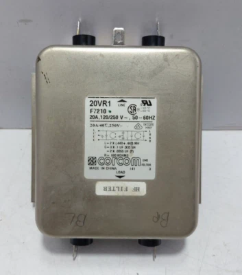 Corcom F7210 EMI Filter 20VR1 20A 120/250V~ 50-60 Hz - Image 1 of 4