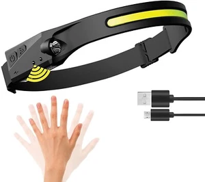 Antorcha de cabeza LED COB impermeable recargable | Faro con sensor de movimiento COB - Imagen 1 de 3