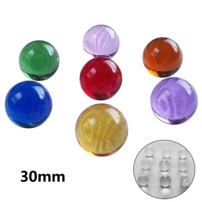 30mm Crystal Balls Marbles Coloured Glass Balls Craft Decoration Ball Multi-Type - Image 1 of 4