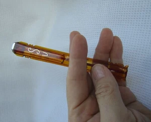 Cigarette holder vintage amber color European made initials decor SV - Picture 1 of 5