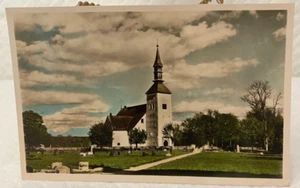 SWEDEN-VISINGOSO.ISLAND BRAHEKYRKAN CATHEDRAL Vintage Postcard - Picture 1 of 6