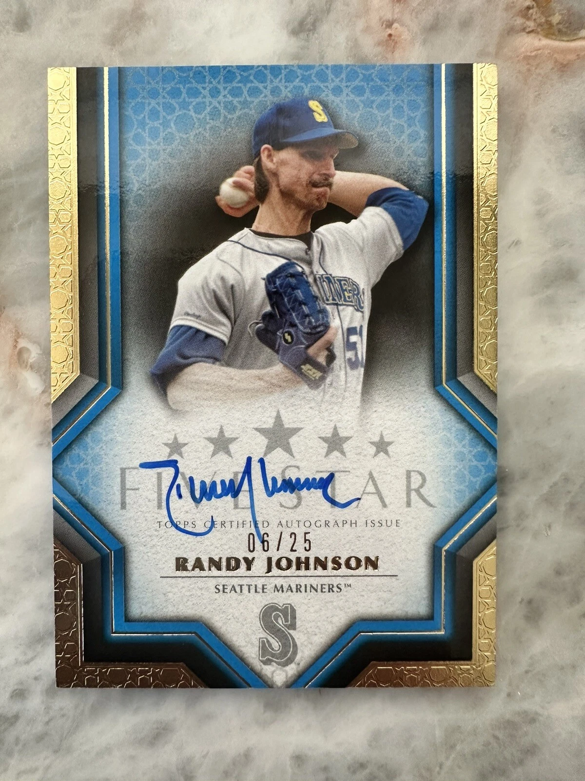 2023 Topps Five Star Randy Johnson Blue Auto /25! #FSA-RAN Mariners HOF