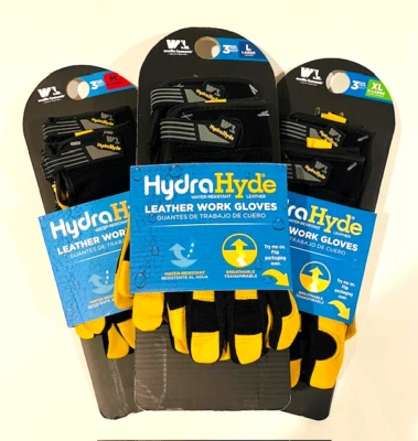 Wells Lamont Men's HydraHyde 3-PACK Leather Gloves ~ FREE SHIP