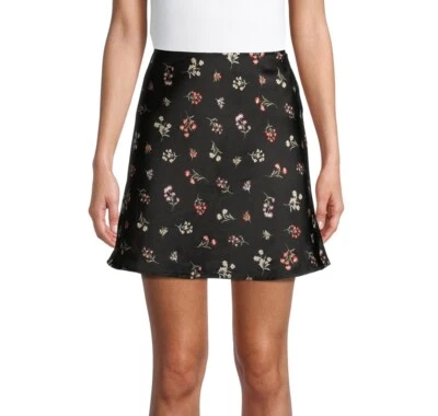 No Boundaries Floral A-Line Mini Skirt Juniors M L XL NEW - Image 1 of 3