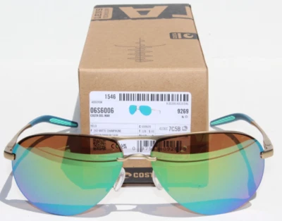 Gafas de sol COSTA DEL MAR Helo polarizadas mate champán/verde espejo 580P NUEVAS Foto 1 de 4