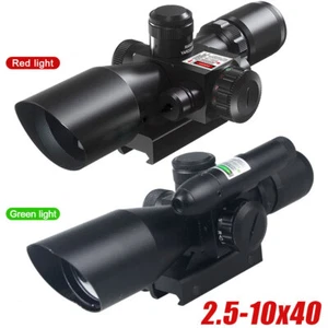 2.5-10X40 Riflescope Red/Green illuminated Mil-dot 3/10 MOA & Laser Sight Combo - Picture 1 of 18