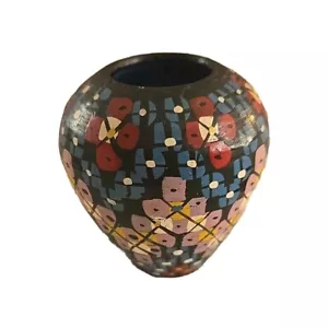 Vintage Moroccan Hand Painted Mini Vase Morocco Art Pottery - Picture 1 of 5