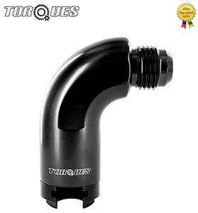 AN -6 (-6AN) 90 Degree O.E Compact Quick Connect 5/16" Female Adapter BLACK - Picture 1 of 5