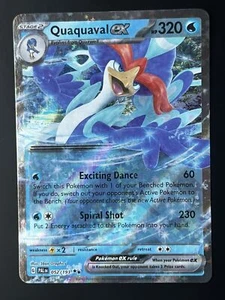 Pokémon SV02: Paldea Evolved Doble Raro Holofoil Quaquaquaval ex 052/193 Casi Nuevo - Imagen 1 de 2