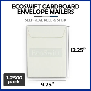 1-2500 9,75 x 12,25 EcoSwift autosigillante spedizione foto cartone piatto mailer - Foto 1 di 8