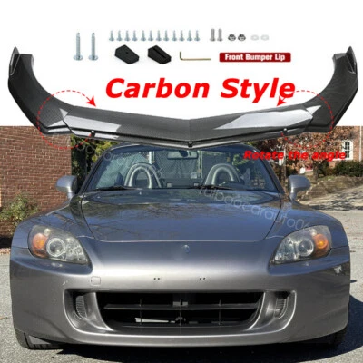For Honda S2000 Carbon Fiber Style Front Bumper Lip Splitter Spoiler Body - Image 1 of 4