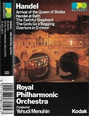 Handel Yehudi Menuhin Orchestral Suites CASSETTE ALBUM RPO Classical - Image 1 of 4