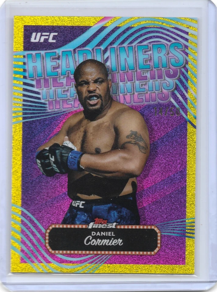 2024 Topps Finest UFC Daniel Cormier Headliners Gold Refractor #14/50 - HOF - Image 1 of 2