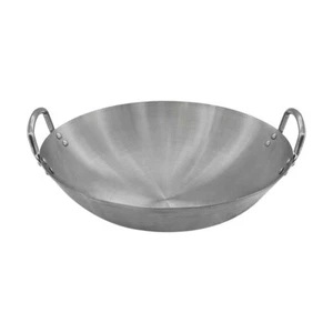 15" Stainless Steel Wok With Handle Cookware 5'' Depth - Picture 1 of 6