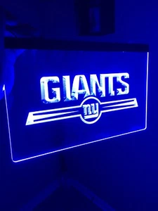 NFL New York Giants LED Light Sign for Game Room,Office,Bar,Man Cave. New! - Picture 1 of 6