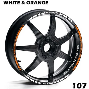 KTM SUPERMOTO MOTORRÄDER RADFELGENSTREIFEN AUFKLEBER BAND AUFKLEBER VOLLFAHRRAD-KIT - Bild 1 von 12
