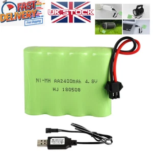4,8V 2400mAh Ni-MH AA Akku Akkupack mit SM-2P 2Pin Stecker für RC Auto - Bild 1 von 8