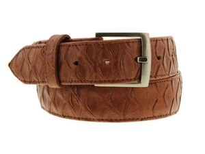 Western Cowboy Leder Gürtel Ameisenbär Print Cognac Silber Schnalle Cinto Vaquero - Bild 1 von 6