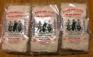 3er-Pack DREI DAMEN MARKE INSTANT FEINER REIS VERMICELLI (BANH HOI TUOI) 12oz - Bild 1 von 5