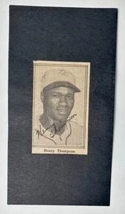Hank Thompson Signed Autograph Newspaper Photo New York Giants KC Monarchs 54 WS - Picture 1 of 3