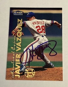 Javier Vazquez 1999 Fleer Tradition Authentic Signed Autograph Auto Card Expos - Picture 1 of 3