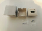 CAT5e SURFACE MODULAR OUTLET 2 X RJ45 SHIELDED WITH MOUNTING BOX 