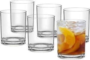 12 Oz Plastic Drinking Glasses Set Of 6 Acrylic Dishwasher Safe Cocktail Water - Picture 1 of 8