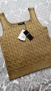 Lauren Ralph Lauren Women’s Cable Knit Sleeveless Jumper size L - Picture 1 of 11