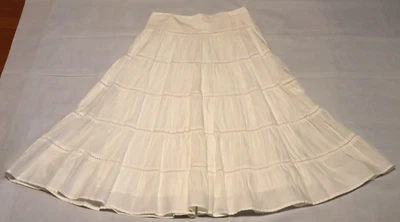 Vintage 1990s Jones New York Sport white lined long skirt size 8 - Image 1 of 4