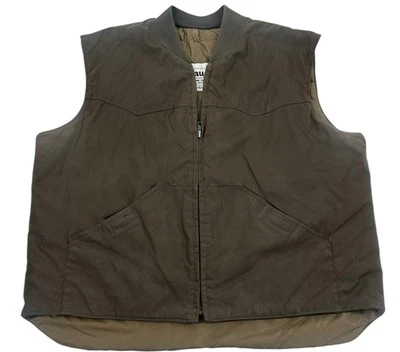 Blauer Vest Unisex Size Medium Brown Thinsulate Pockets Work Full Zip Up Flawed - Image 1 of 4