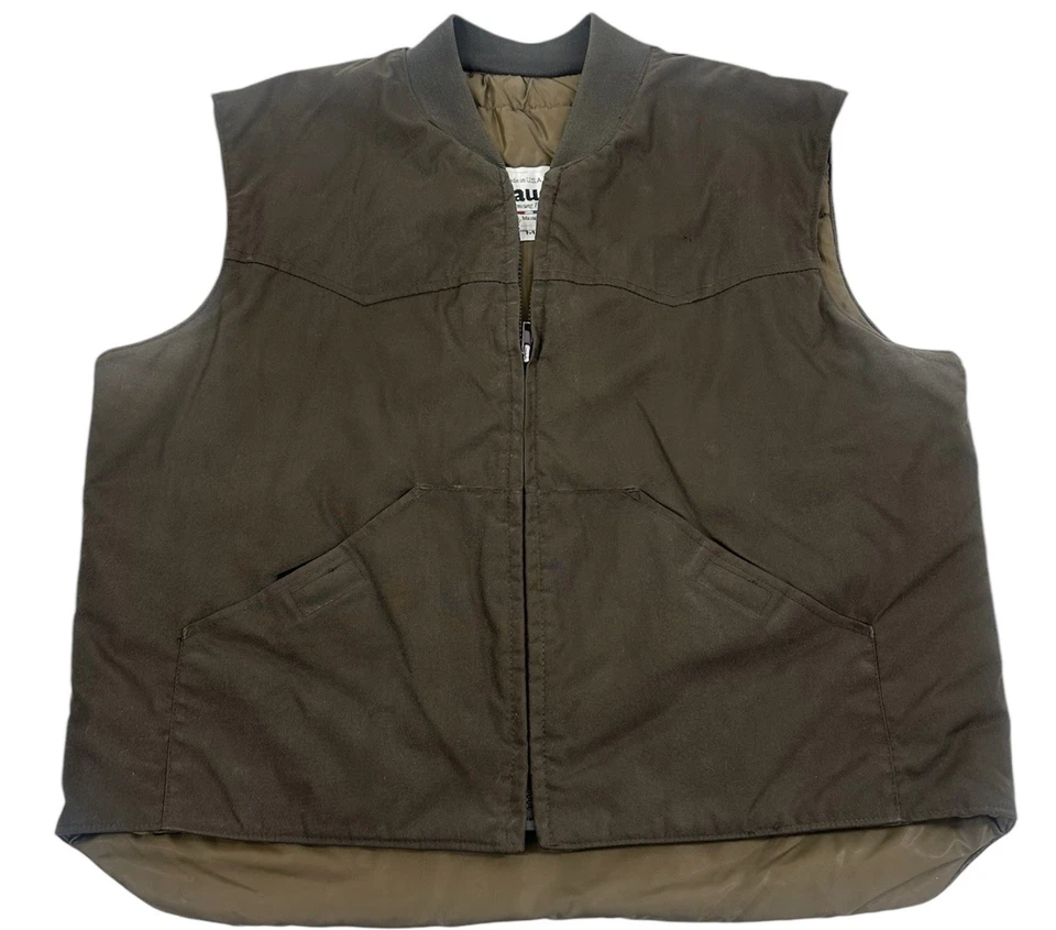 Blauer Vest Unisex Size Medium Brown Thinsulate Pockets Work Full Zip Up Flawed - Image 1 of 4