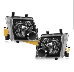 For 2005-2015 Nissan Xterra Black Headlights Headlamps Replacement Left+Right - Bild 1 von 3