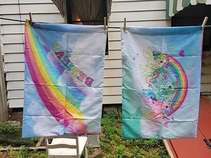 My Little Pony Classic Retro Rainbow Reversible Queen Bed Set Read Discription - Picture 1 of 24