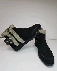 Ron White Adaley Leder Wildleder Lammfellbesatz Stiefel Schwarz Grau Größe EU 39,5  - Bild 1 von 8