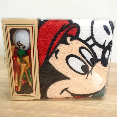 Vintage Disney Mickey Mouse Golf Gift Set Towel Ball Tees Club de Golf UNOPENED - Image 1 of 4