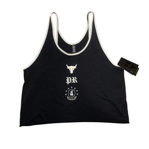 Under Armour Project Rock Women Tank Top Medium Black 1386439-001 - Picture 1 of 7