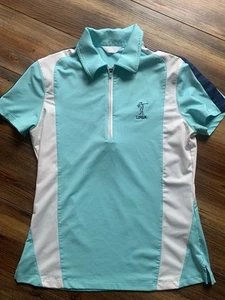 Women’s Small Callaway LPGA Golf Shirt Blue And White - Picture 1 of 8