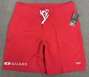 SPEEDO Men's Size 34 "Speedo Red" Swim/Board Shorts fit like 35x9.5 NWT - Picture 1 of 14