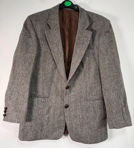 Kilmaine Harris Tweed Blazer Jacket Men 38S Brown 100% Wool 2 Button Classic Fit - Picture 1 of 9