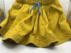 Mini Boden Corduroy Twirly Ruffle Skirt Floral Lined Yellow Girls 4-5Y Nice - Picture 1 of 8