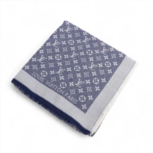 Louis Vuitton Chal Monograma Estola Lana y Seda Azul - Imagen 1 de 3