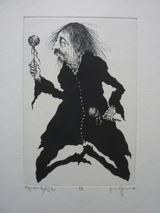 GERTRUDE DEGENHARDT - Original Radierung 1977 "Tänzer & Musikanten" HANDSIGNIERT - Bild 1 von 3