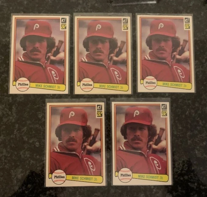 MIKE SCHMIDT CARD LOT (1982 DONRUSS)..............5 TOTAL! - Image 1 of 1
