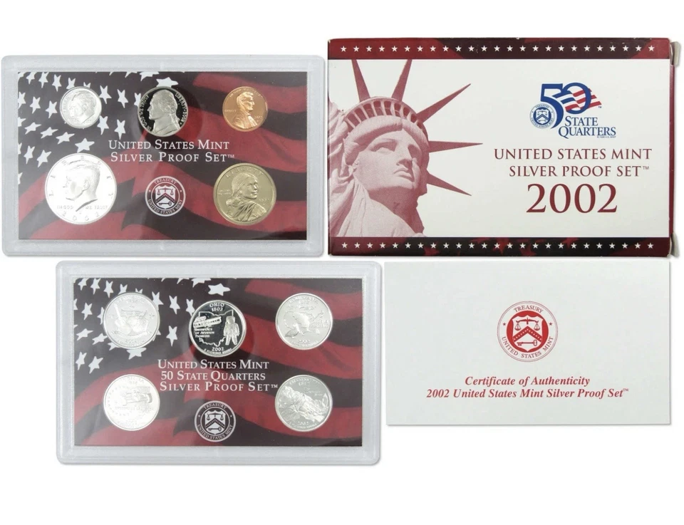 2002 Silver Proof Set U.S. Mint Original Government Packaging OGP COA - Image 1 of 1