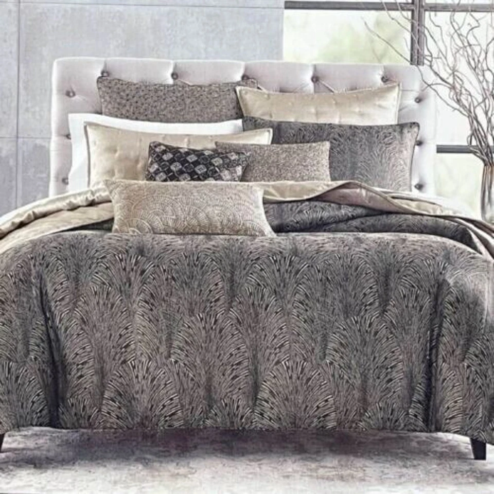 Capa de Edredom Hudson Park Marrom Texturizado Luxo Deco Ventilador Conforto Tamanho Completo/Rainha - Imagem 1 de 4