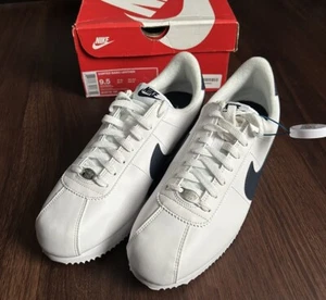 Nike Cortez Basic pelle nero/bianco - blocco argento metallizzato - US 9,5 EU 43 uomo - Foto 1 di 8