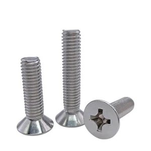 304 Edelstahl Kreuzschlitz Senkkopf Flachkopf kleine Mikroschrauben M2-M3,5 - Bild 1 von 5