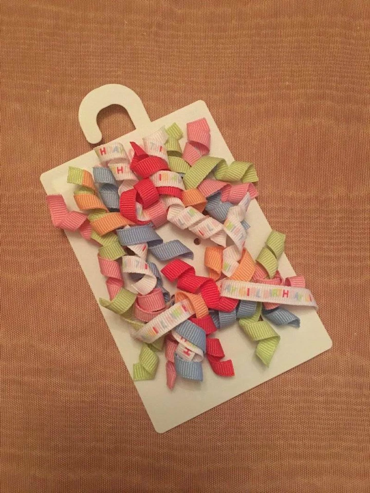 NWT HTF Gymboree Birthday Girl Curly Ribbon Barrettes 2 Pack - Image 1 of 1